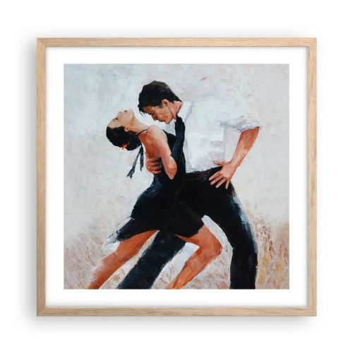 Plakat w ramie jasny dąb - Tango mych marzeń i snów - 50x50 cm
