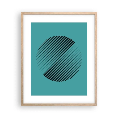 Plakat w ramie jasny dąb - Koło – geometryczna wariacja - 40x50 cm