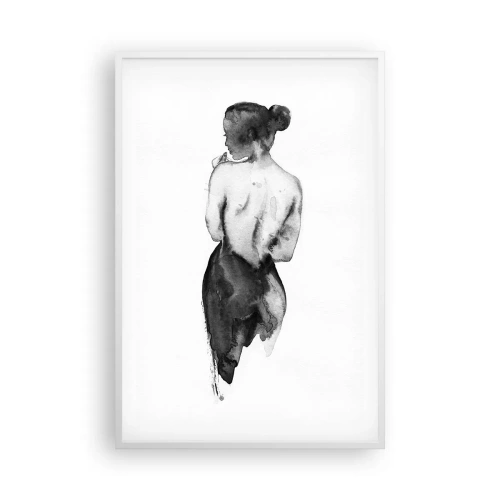 Plakat w białej ramie - Przy niej świat znika - 61x91 cm