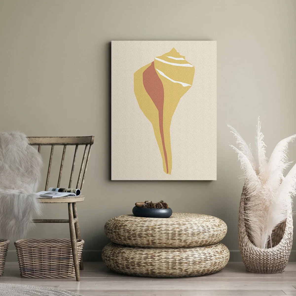 Obraz na płótnie - Abstrakcja organiczna – wzrost - 65x120 cm