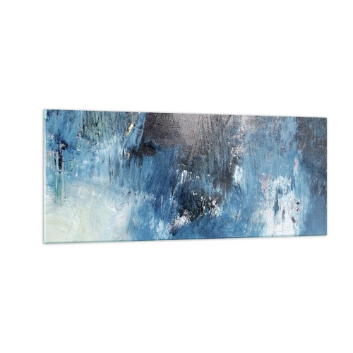 Obraz na szkle - Błękitna rapsodia - 100x40 cm