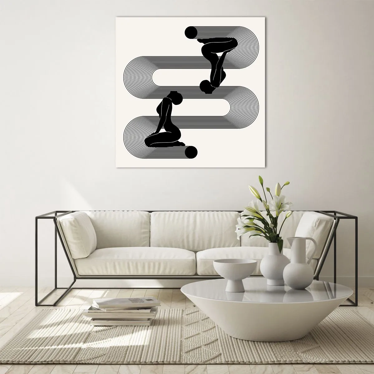 Obraz na szkle - Zmysłowa symetria - 60x60 cm