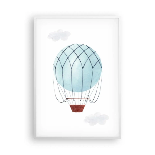 Plakat w białej ramie - Cały w chmurach - 70x100 cm