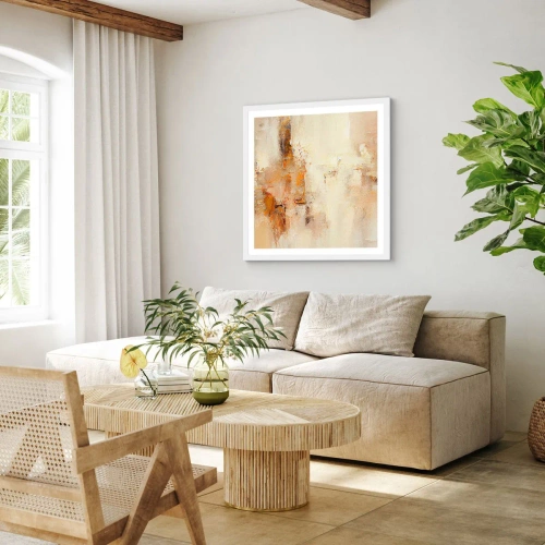 Plakat w białej ramie - Dusza bursztynu - 40x40 cm