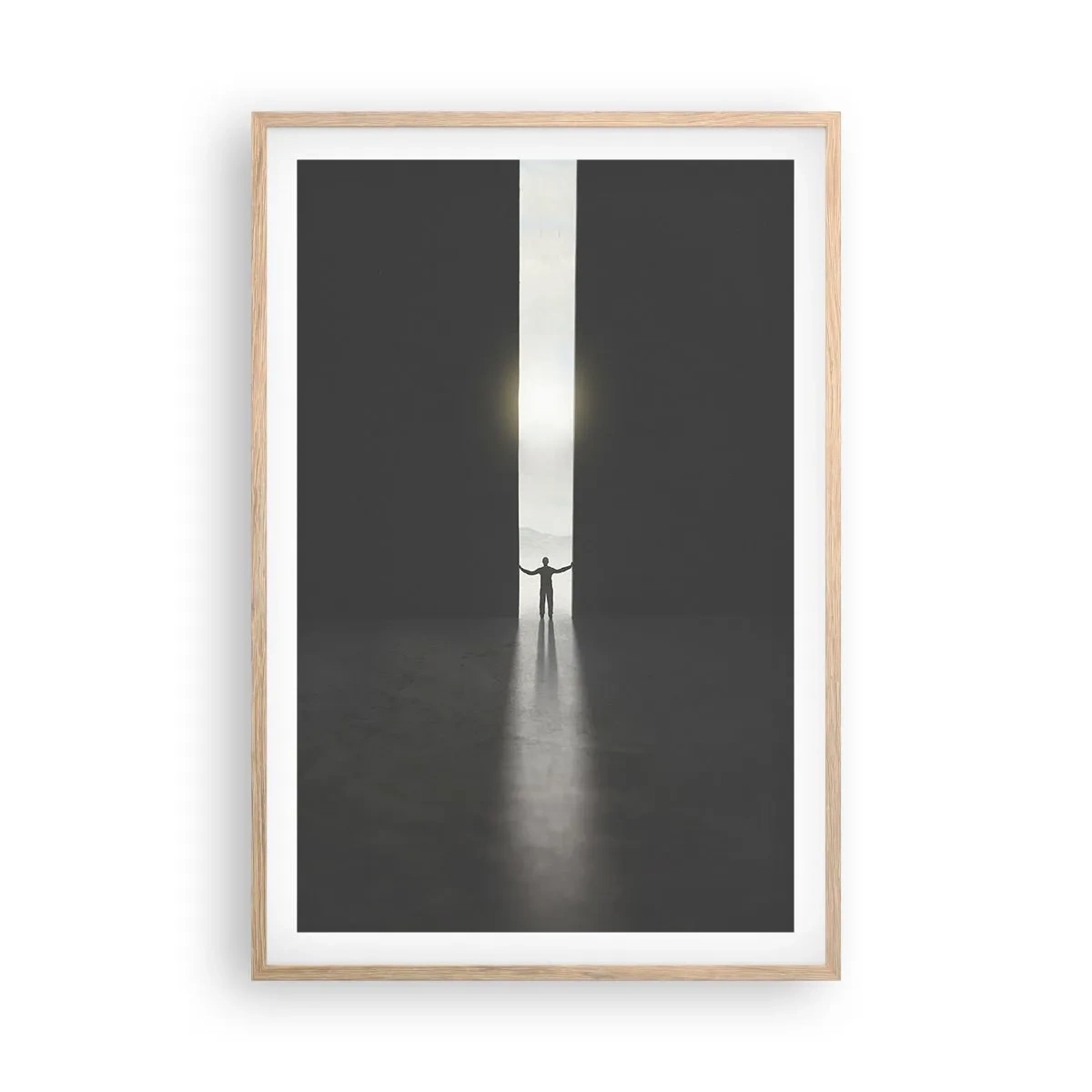 Plakat w ramie jasny dąb - Krok do jasnej przyszłości - 61x91 cm