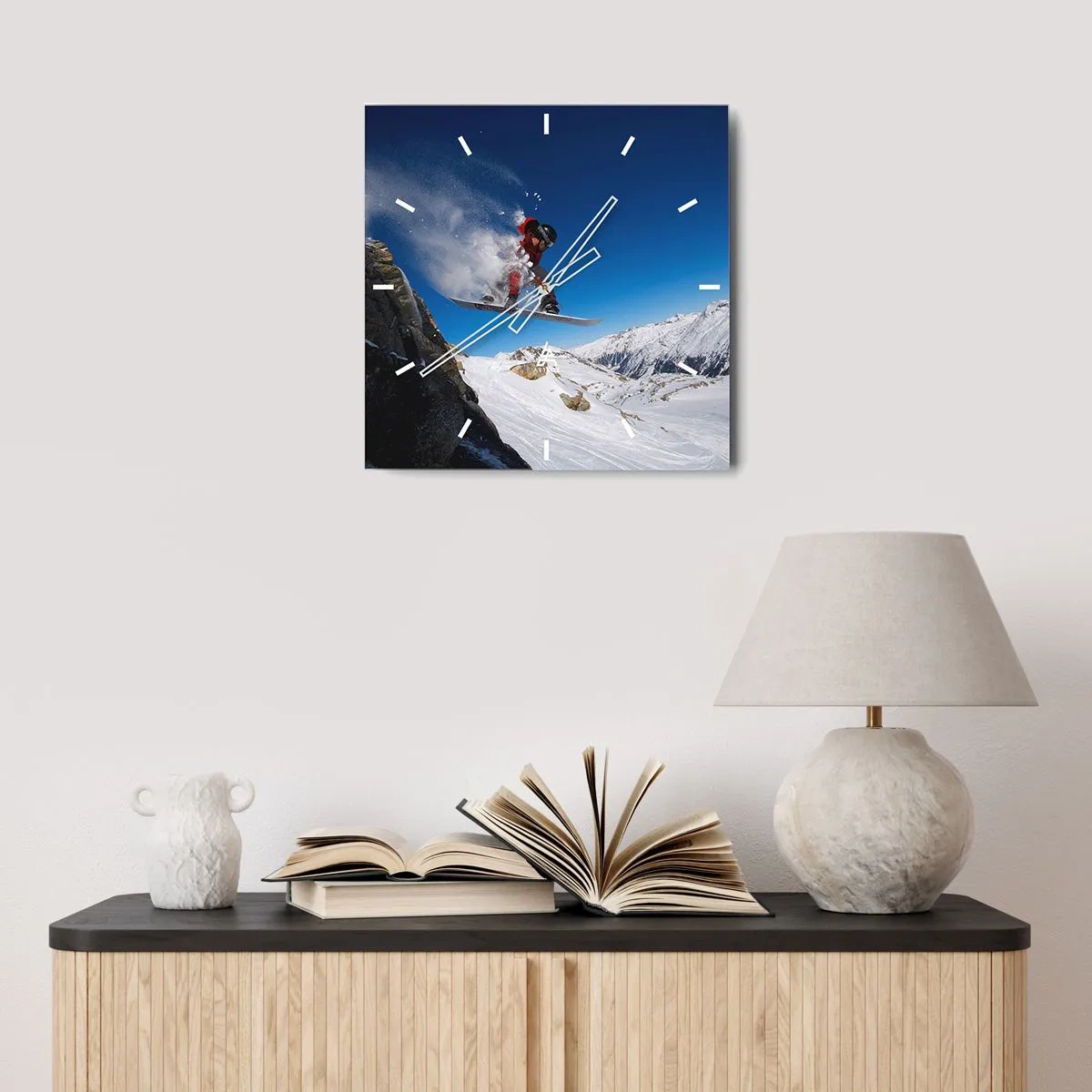 Zegar ścienny - I stałeś się częścią przestrzeni - 40x40 cm