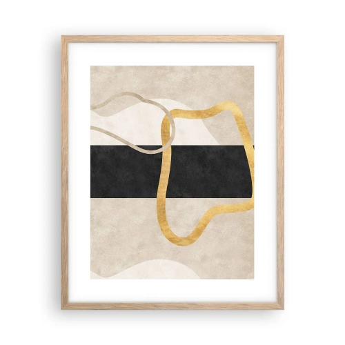 Plakat w ramie jasny dąb - Kształty zapętlone - 40x50 cm