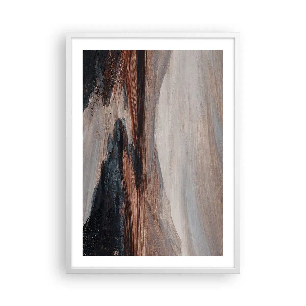 Plakat w białej ramie - Spokojna dolina - 50x70 cm