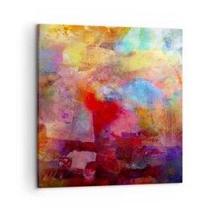 Obraz na płótnie - Zajrzeć do środka tęczy - 50x50 cm