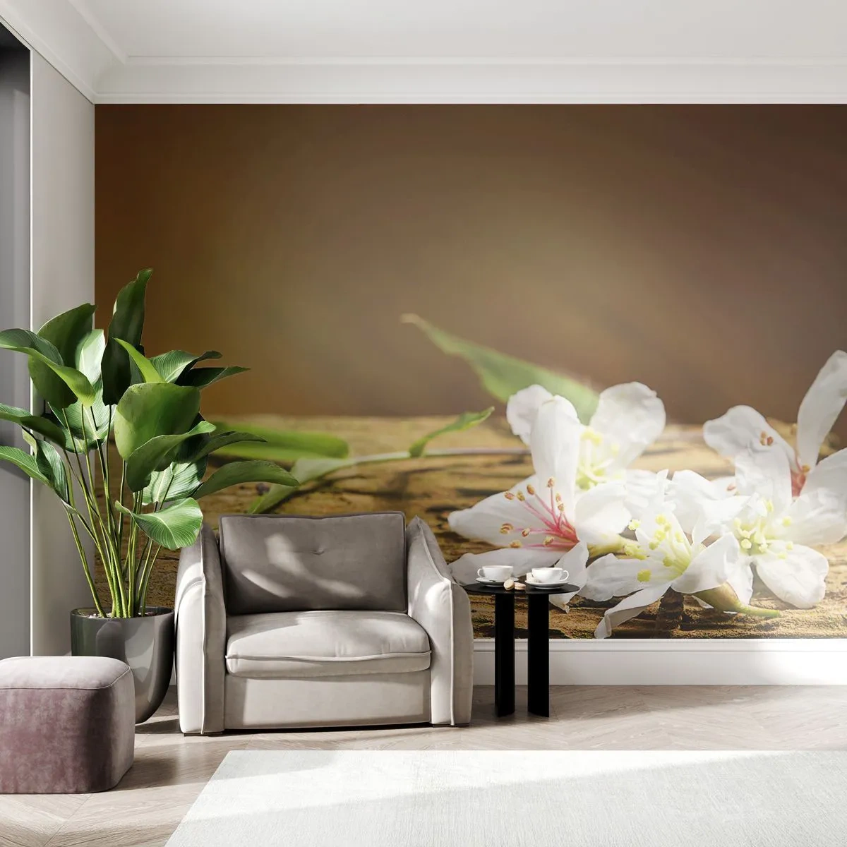 Fototapeta Premium Canvas - Niewinna obietnica - Kwiaty, Bambus, Spa - 250x175 cm