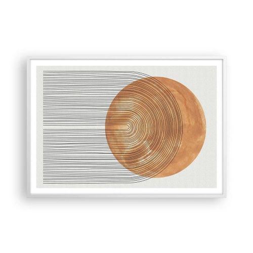 Plakat w białej ramie - Kompozycja słoneczna - 100x70 cm