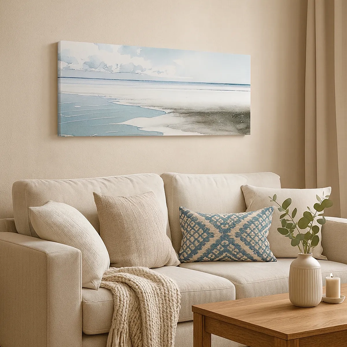 Obraz na płótnie - Łagodny przypływ - 30x30 cm