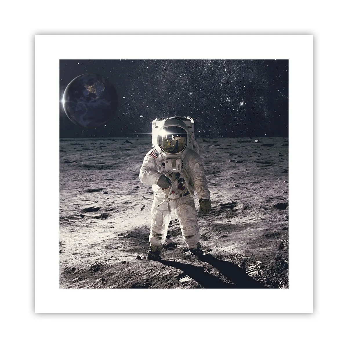 Plakat - Pozdrowienia z Księżyca - 40x40 cm