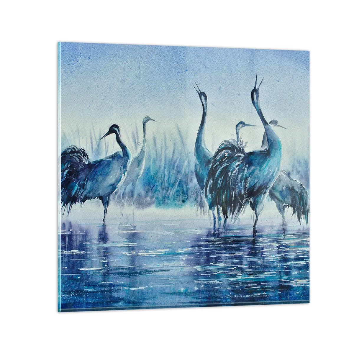 Obraz na szkle - Poranne spotkanie - 70x70 cm