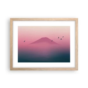 Plakat w ramie jasny dąb - Wędrowcy ponad chmurami - 40x30 cm