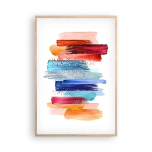 Plakat w ramie jasny dąb - W górę i w dół  - 61x91 cm