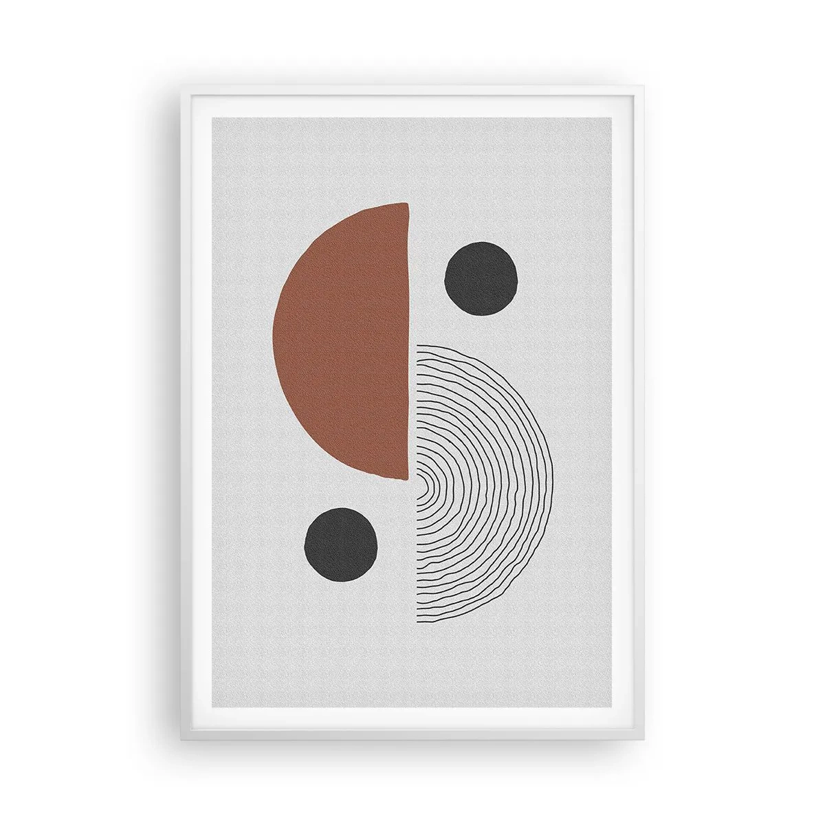 Plakat w białej ramie - Doskonałość koła - 70x100 cm