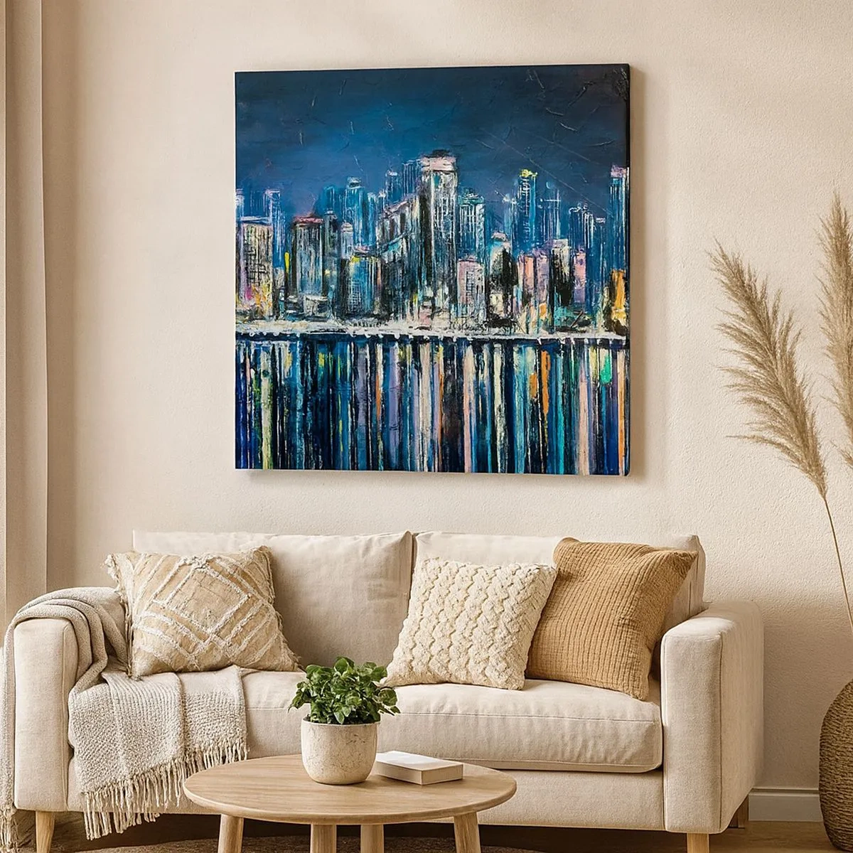 Obraz na płótnie - Kaskada swiateł - 30x30 cm