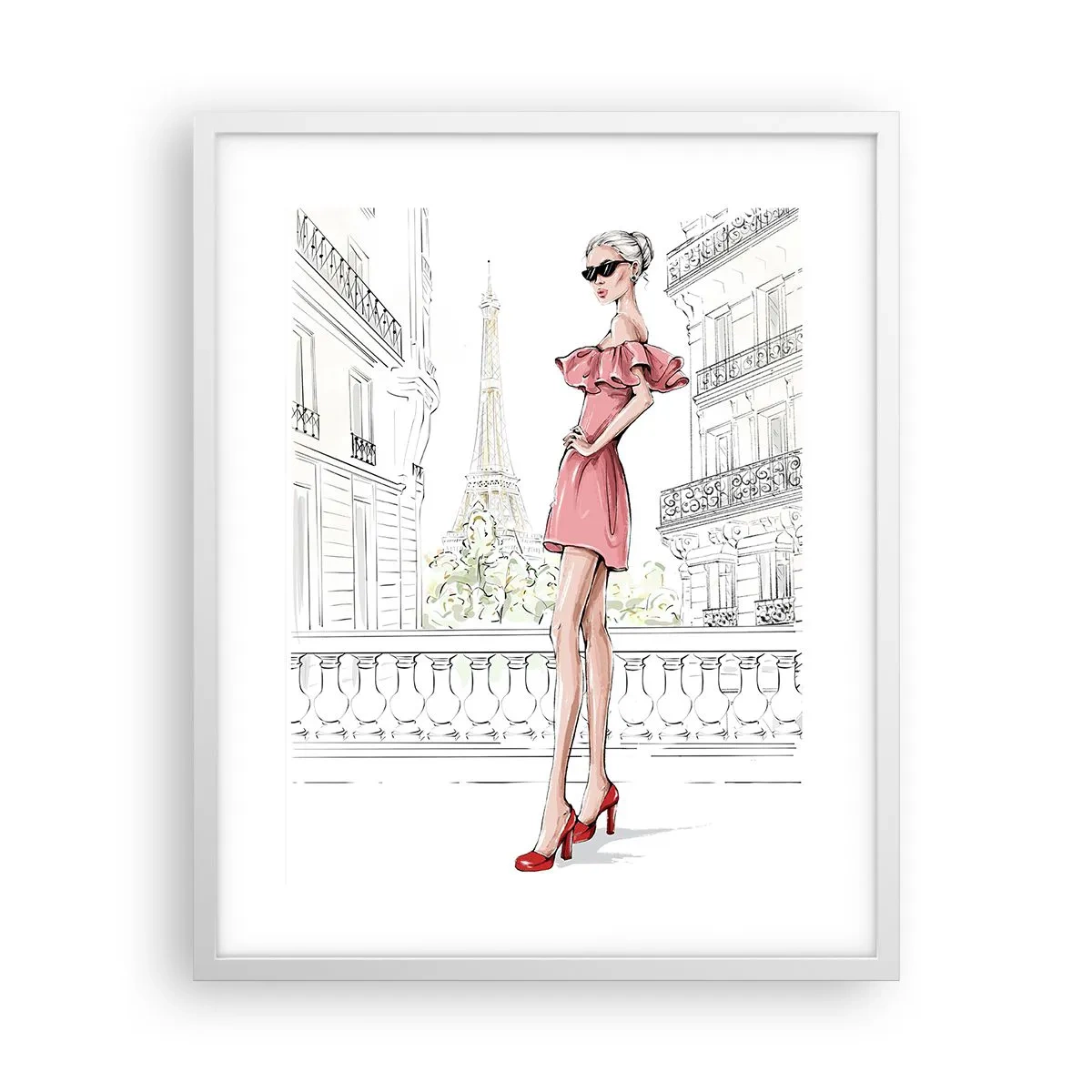 Plakat w białej ramie - Sztuka mody - 40x50 cm