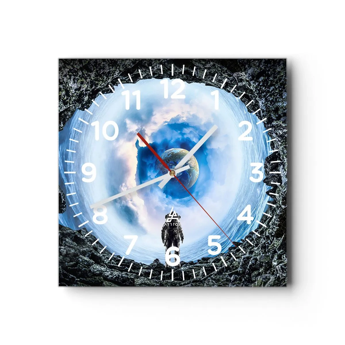 Zegar ścienny - Już niedaleko do domu - 40x40 cm