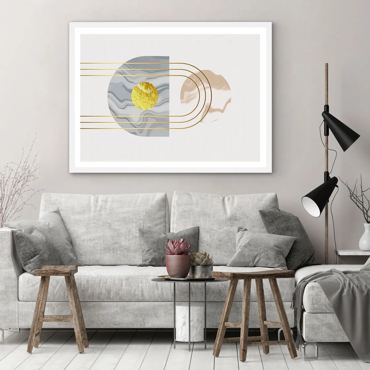 Plakat w białej ramie - Jasność i blask - 50x40 cm