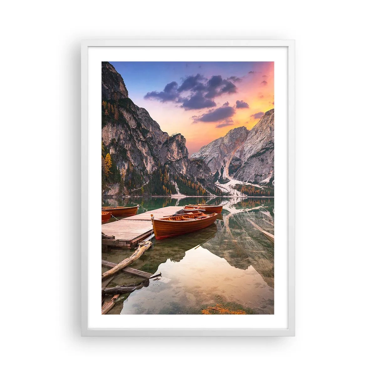 Plakat w białej ramie - Obietnica dnia - 50x70 cm