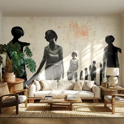 Fototapeta Premium Canvas - Przeciw samotności - Kobiety, Praca, Sztuka - 400x280 cm