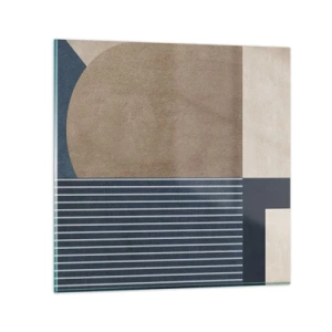 Obraz na szkle - Kompozycja prostoty i krągłości - 40x40 cm