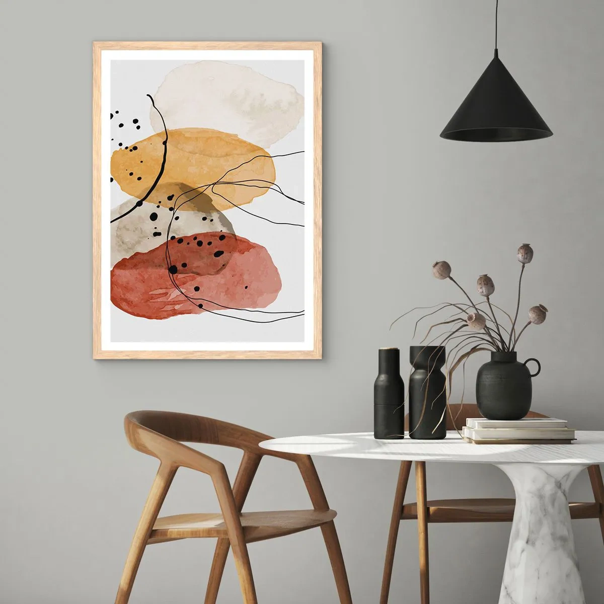 Plakat w ramie jasny dąb - Jak powietrze lekkie, przejrzyste - 61x91 cm