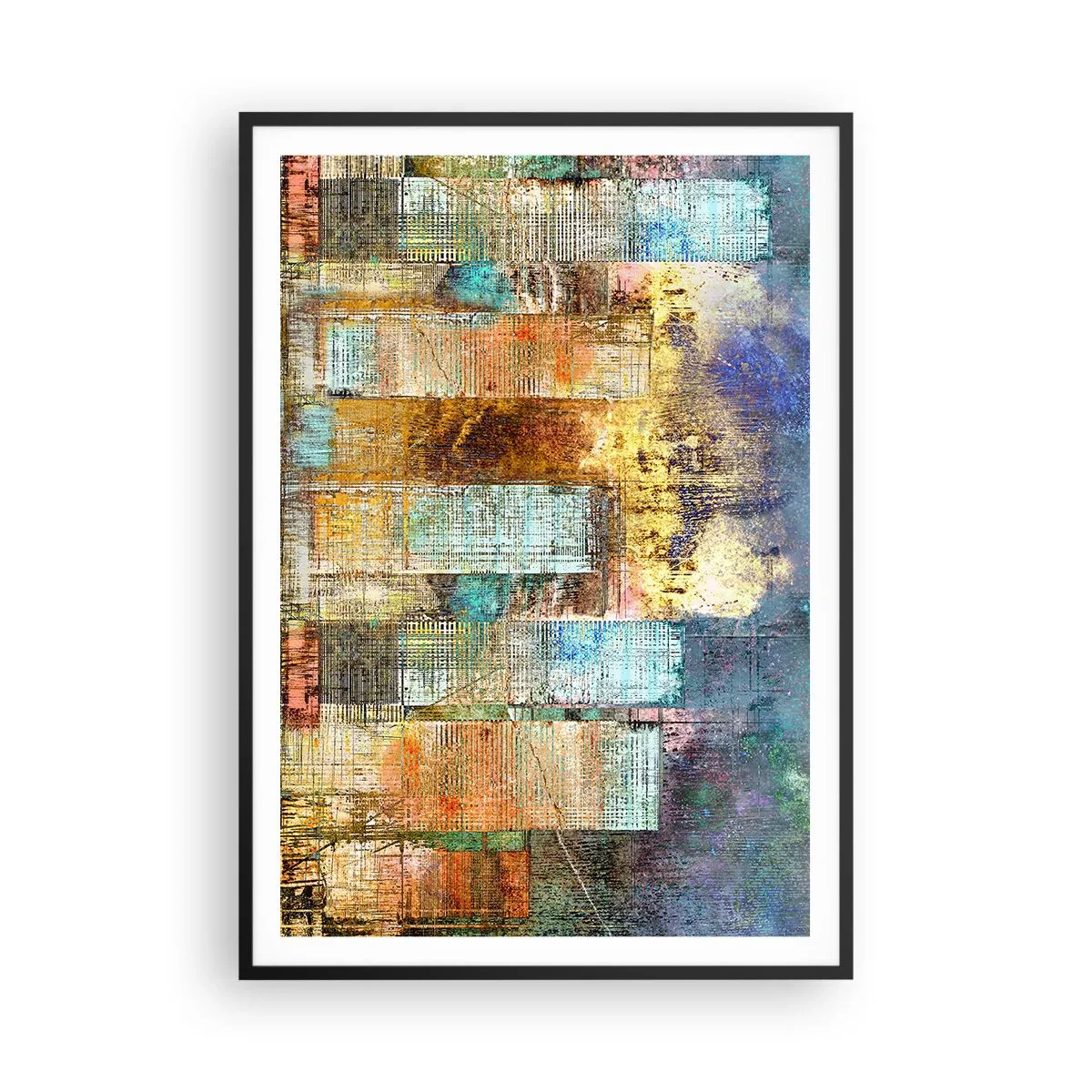 Plakat w czarnej ramie - Słoneczna metropolia - 70x100 cm