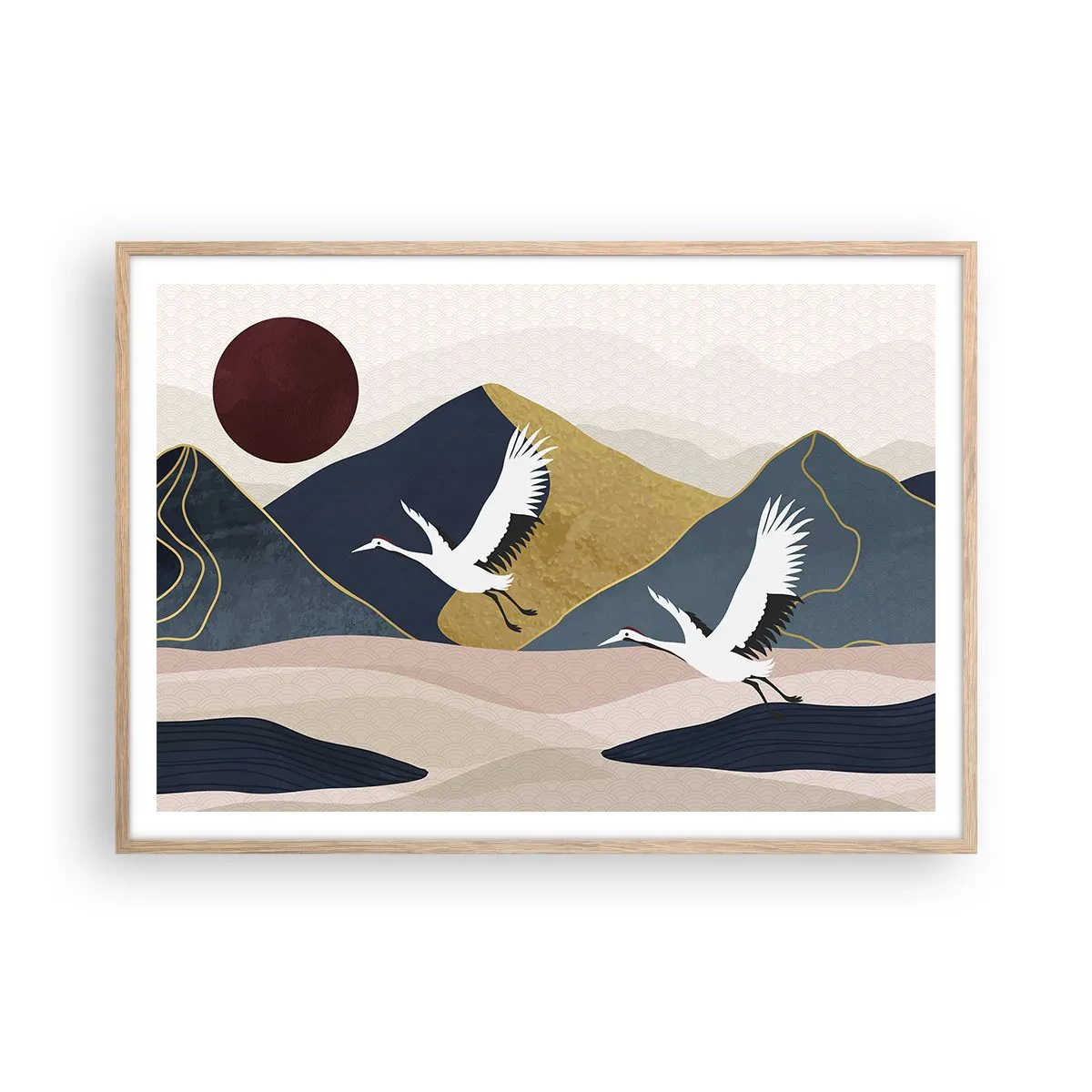 Plakat w ramie jasny dąb - I znowu ZLECIAŁ dzień - 100x70 cm