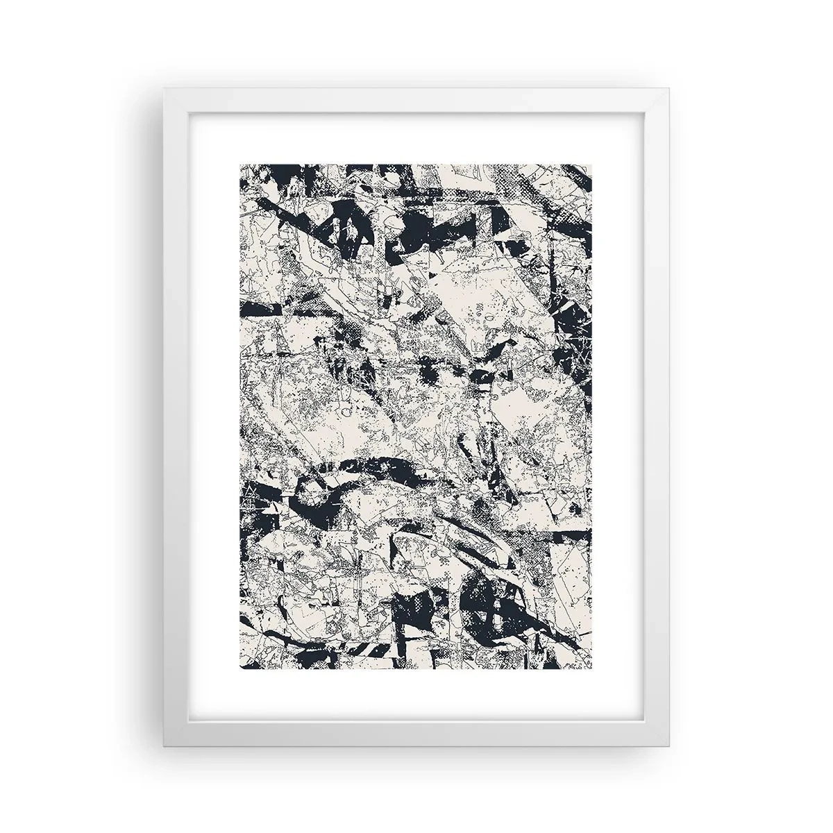 Plakat w białej ramie - Przenikanie przeciwieństw - 30x40 cm