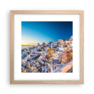 Plakat w ramie jasny dąb - Esencja greckości - 30x30 cm