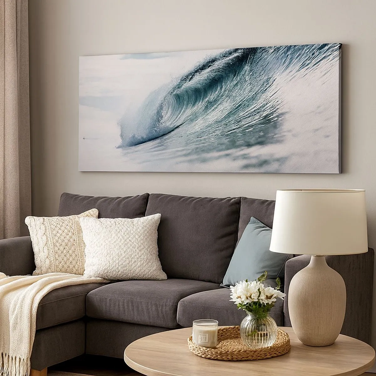 Obraz na płótnie - Wodny szczyt - 100x40 cm