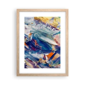 Plakat w ramie jasny dąb - Zamęt koloru - 30x40 cm