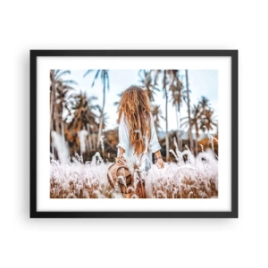 Plakat w czarnej ramie - Zrodzona z puchu traw - 50x40 cm