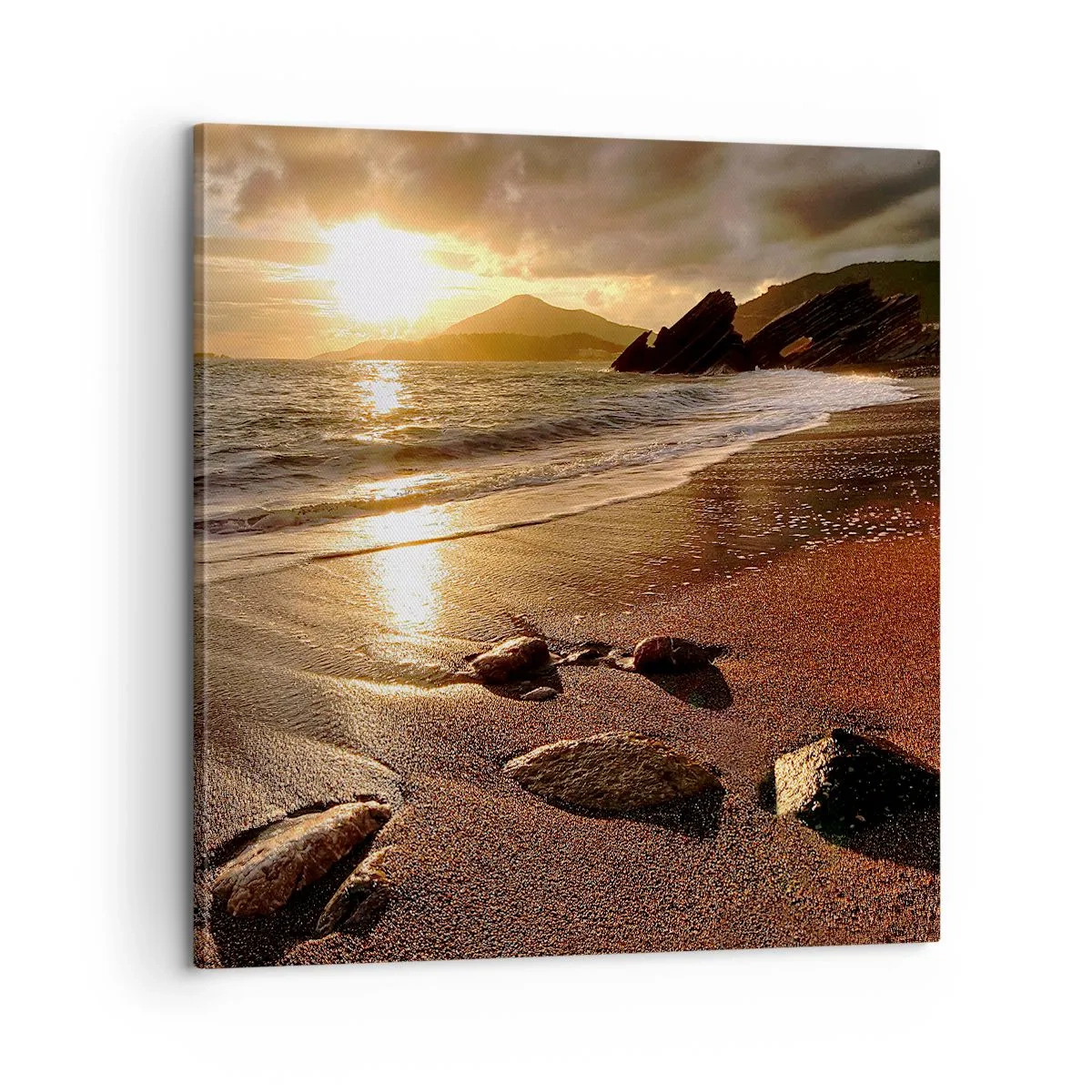 Obraz na płótnie - Idź za słońcem ku wzgórzom - 60x60 cm