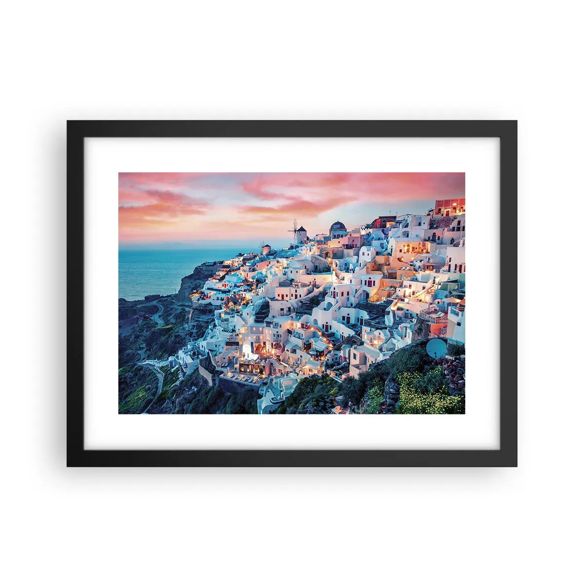 Plakat w czarnej ramie - Twoje wielkie greckie wakacje - 40x30 cm