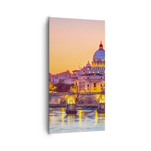 Obraz na płótnie - Zmierzch nad Wiecznym Miastem - 65x120 cm