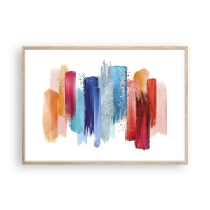 Plakat w ramie jasny dąb - W górę i w dół  - 100x70 cm