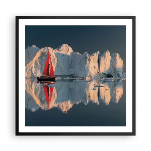 Plakat w czarnej ramie - Na krańcu świata - 60x60 cm