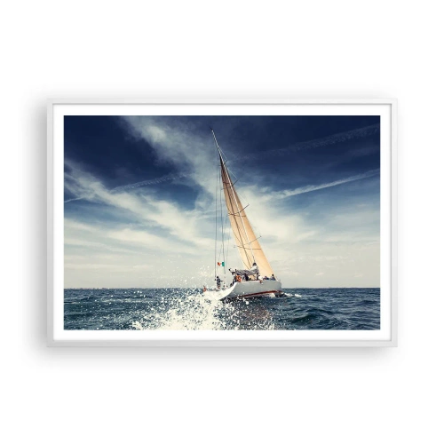 Plakat w białej ramie - Nas nie dogonią! - 100x70 cm