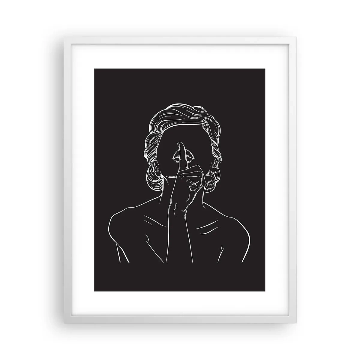 Plakat w białej ramie - Piękno rozkwita w ciszy - 40x50 cm