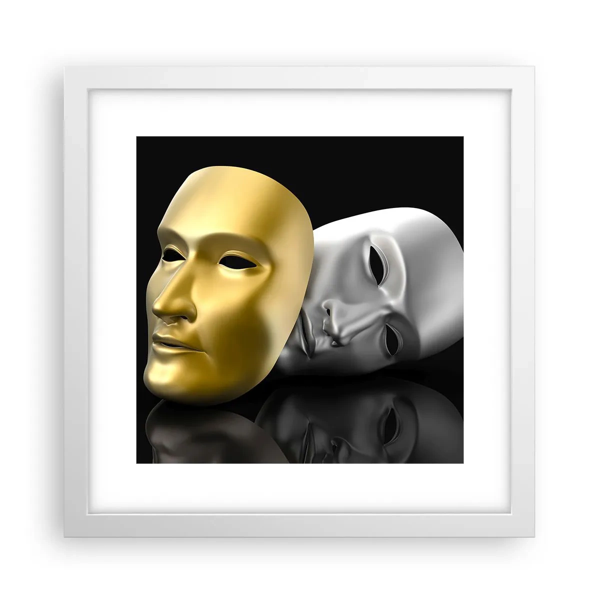 Plakat w białej ramie - Życie to jest teatr - 30x30 cm