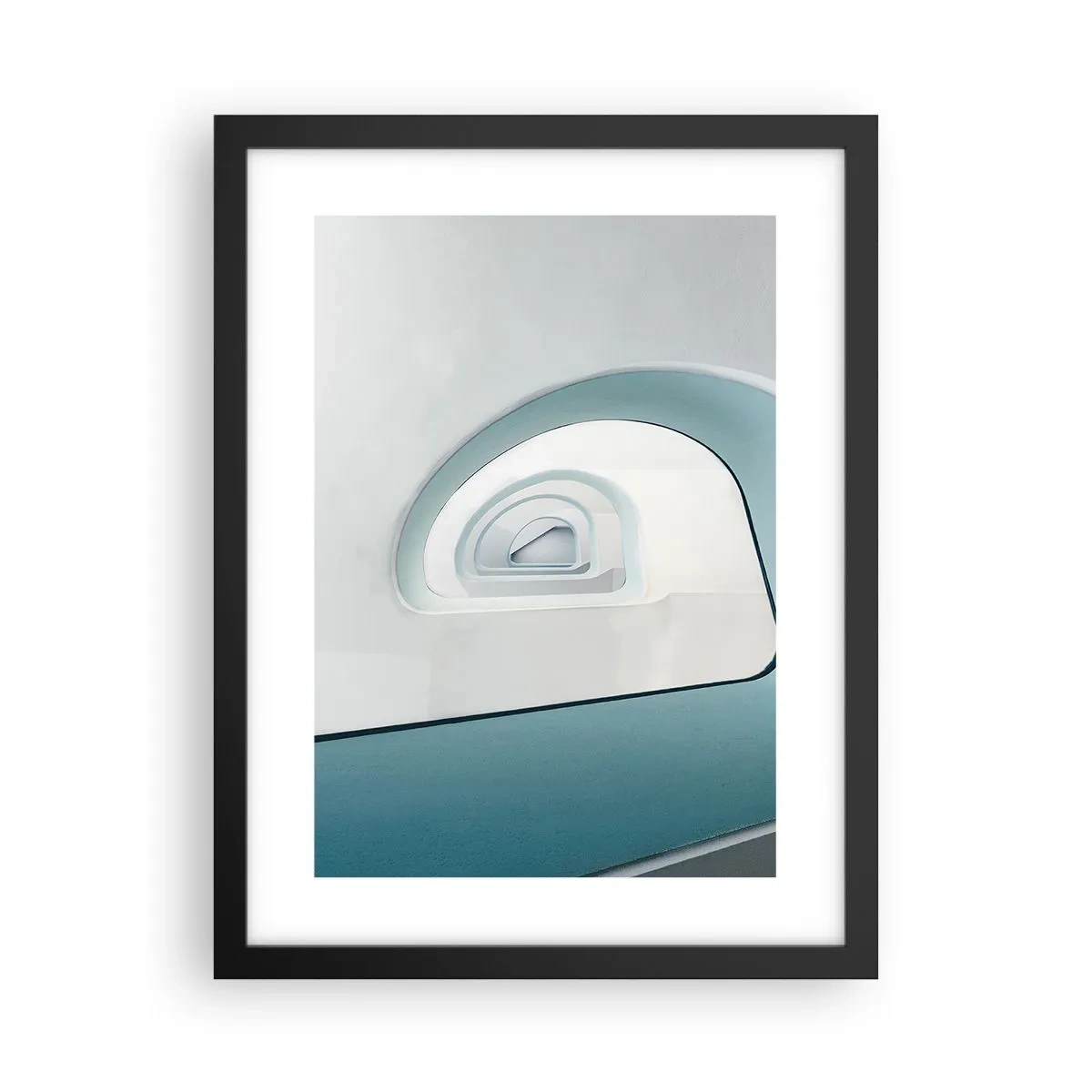 Plakat w czarnej ramie - Do dna błękitu - 30x40 cm