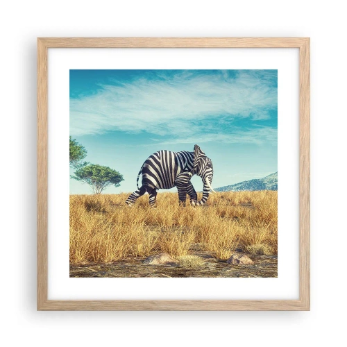 Plakat w ramie jasny dąb - Szarość już niemodna - 40x40 cm