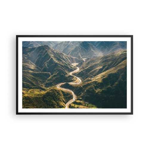 Plakat w czarnej ramie - Prosto z serca gór - 91x61 cm