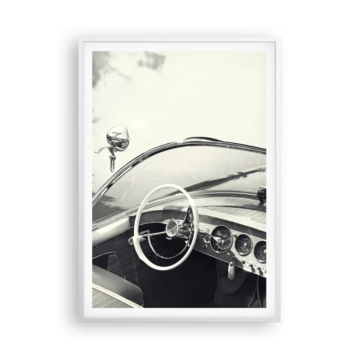 Plakat w białej ramie - Pogoda dla bogaczy - 70x100 cm