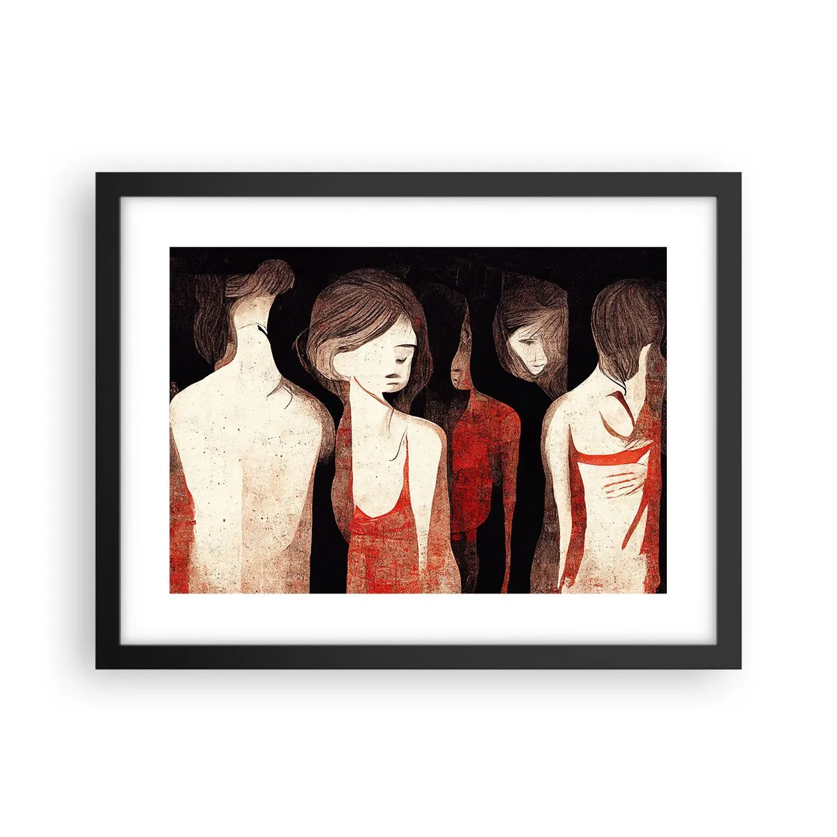Plakat w czarnej ramie - Madonny z ciemności - 40x30 cm