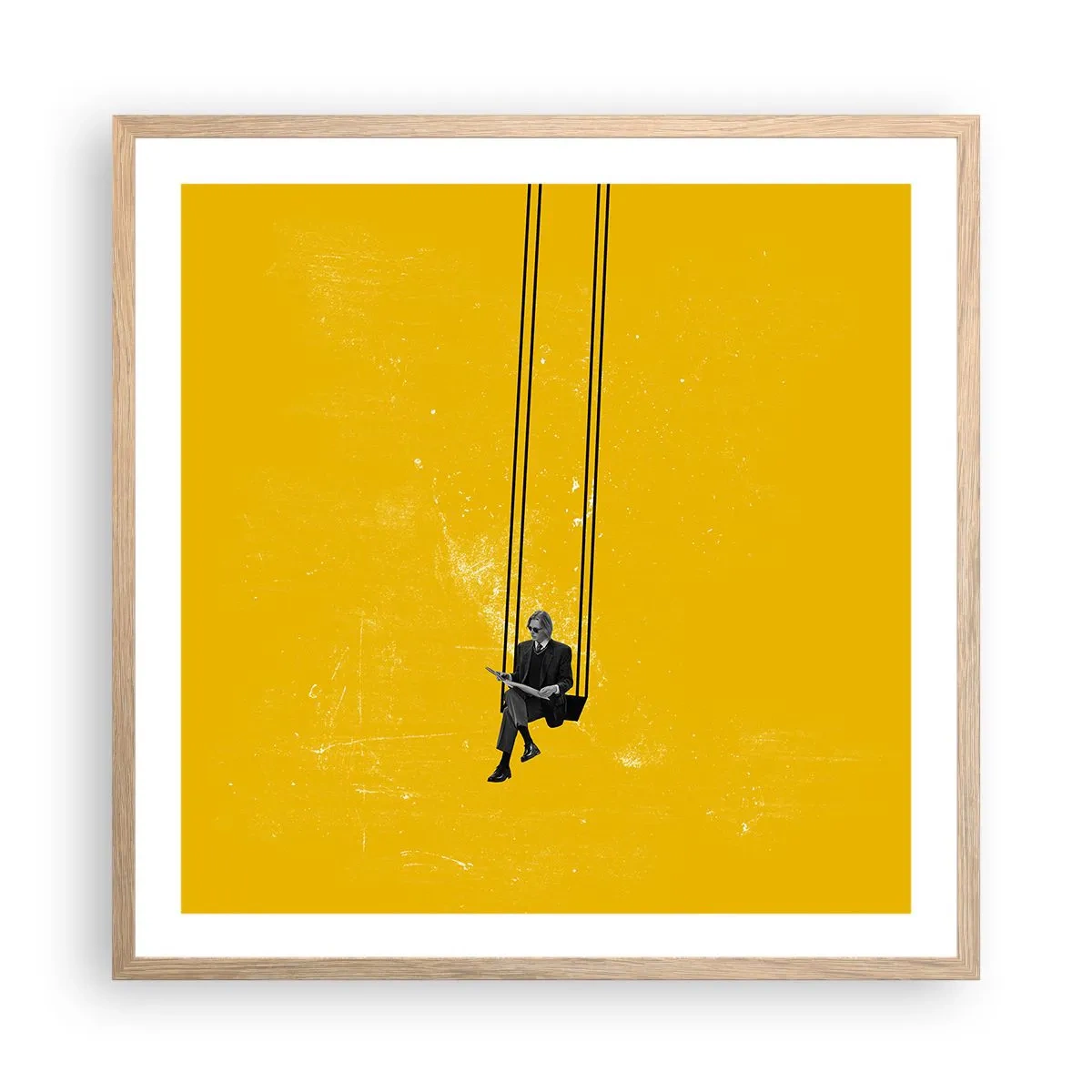 Plakat w ramie jasny dąb - Dzień jak co dzień - 60x60 cm